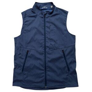 Tommy Bahama Vest Mens XLT IslandZone Performance Golf Full Zip Check Blue